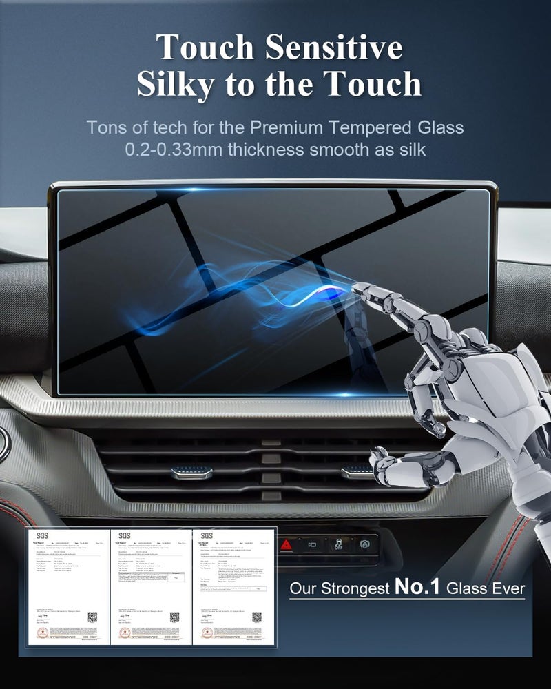 BIBIBO for 2025 2026 Ford Explorer Screen Protector for 2025 2026 Ford Explorer (Active/T-Line/ST/latinum) 2026 Explore Tremor 13.2 inch Display Tempered Glass Anti Glare& Scratch Ultra-Clear Ford Explorer Accessories 2025-2026 - Image 4